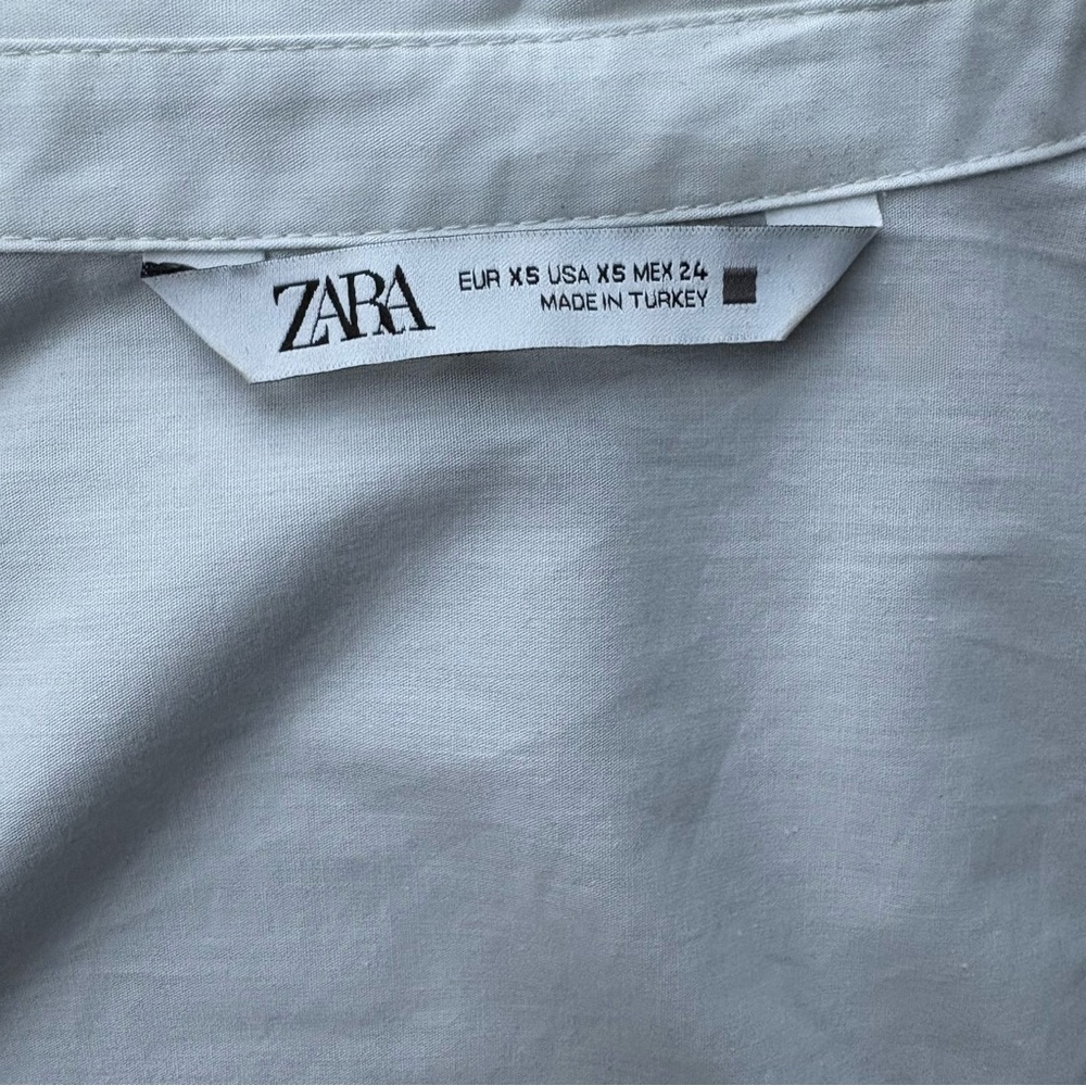 Zara White Button Down Poplin Dress Shirt - Picture 5 of 5